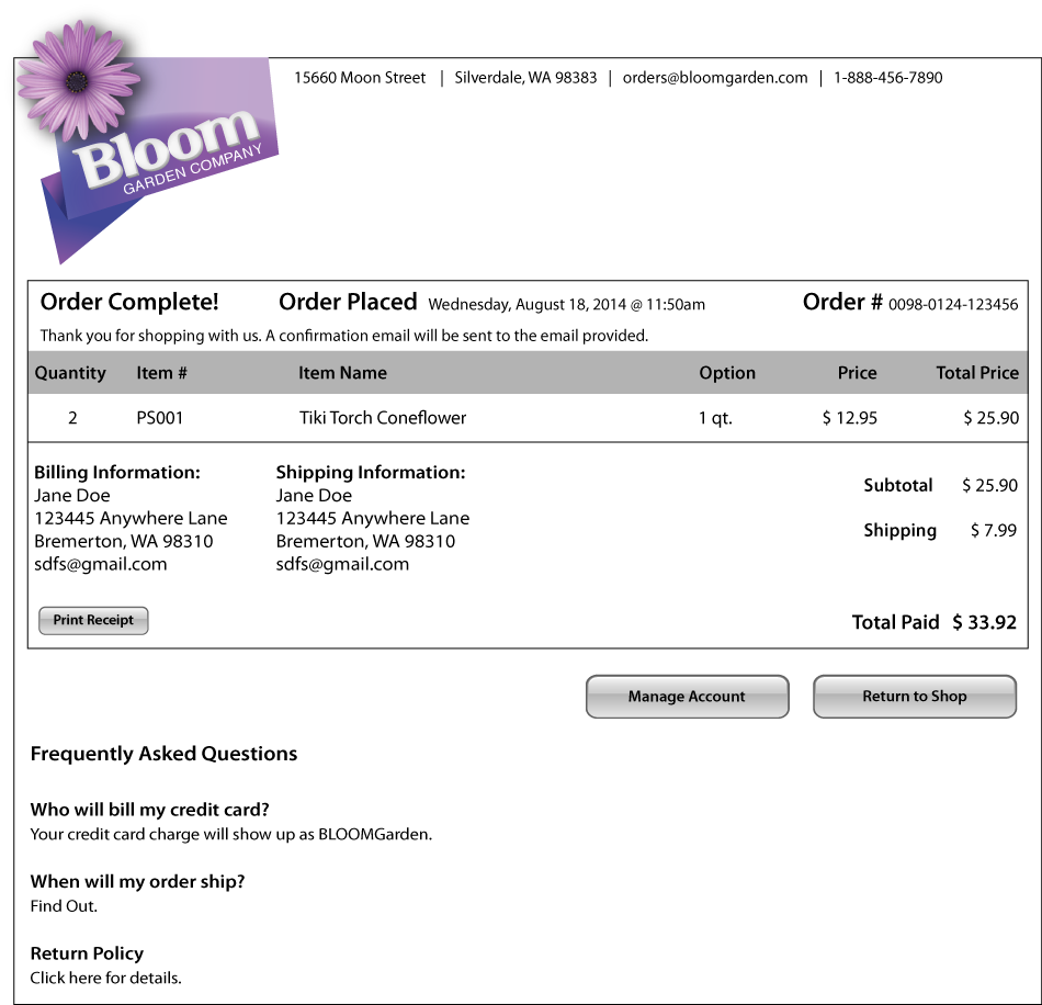 order confirmation